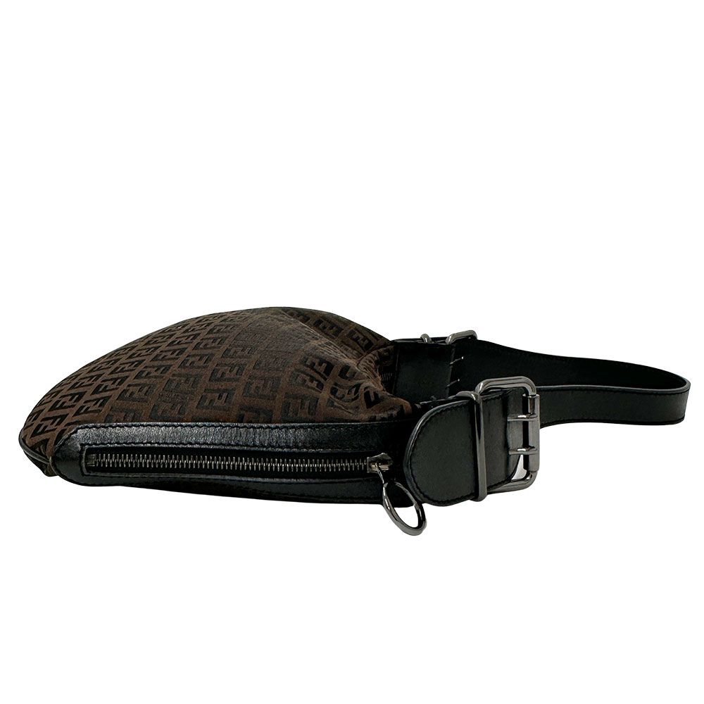 Fendi Bag Zucchino One Shoulder Handbag Brown Mini Small — view 4