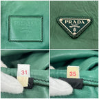 Prada Tote Bag Initial Patch Green Large Leather Nappaleather — view 5