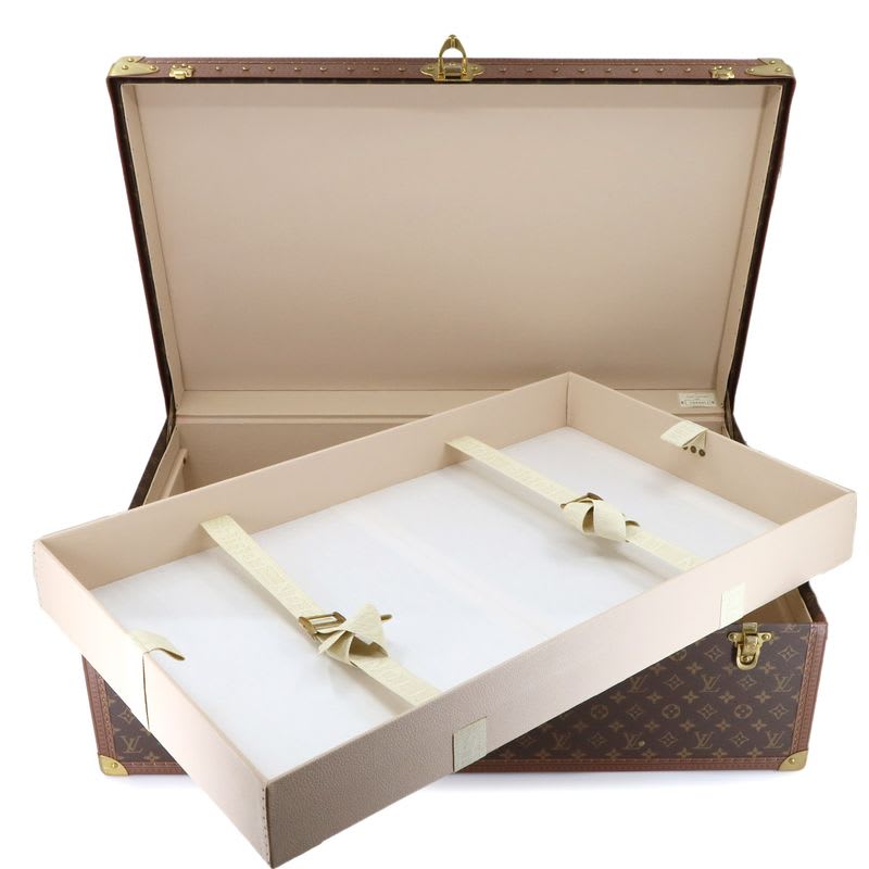 Louis Vuitton Monogram Alzer 80 Trunk Case Bag Brown — view 5