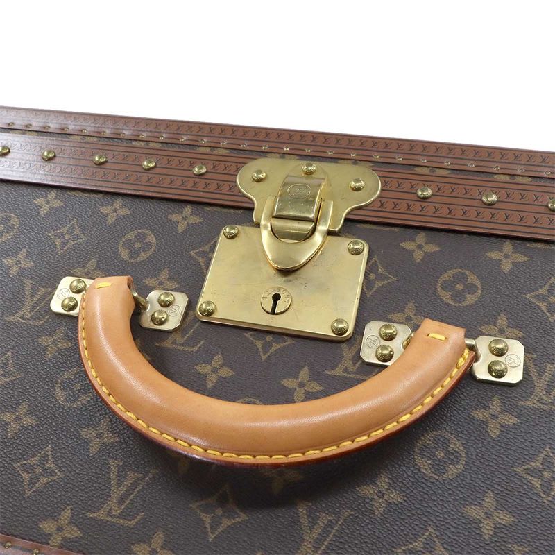 Louis Vuitton Monogram Alzer 80 Trunk Case Bag Brown — view 9