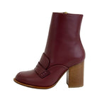 Loewe Boots Short Shoes Leather Bordeaux — view 3