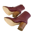 Loewe Boots Short Shoes Leather Bordeaux — view 5