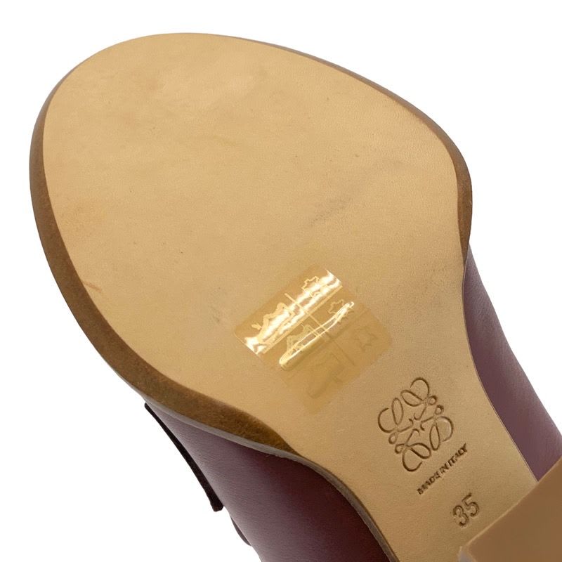Loewe Boots Short Shoes Leather Bordeaux — view 8
