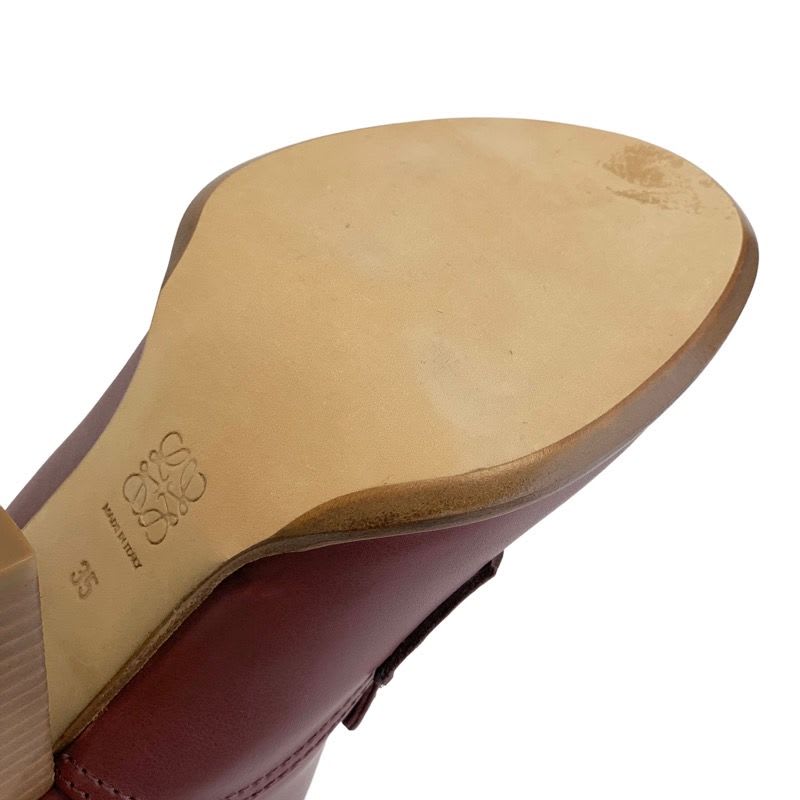 Loewe Boots Short Shoes Leather Bordeaux — view 7