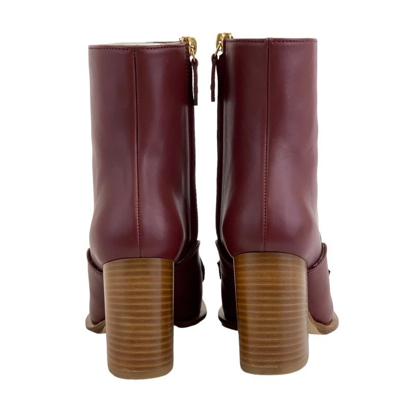 Loewe Boots Short Shoes Leather Bordeaux — view 4