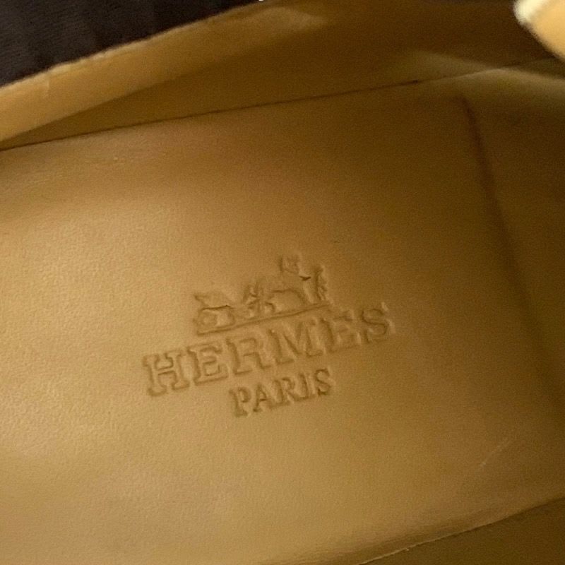 Hermes Boots Short Shoes Leather Fabric Camel Brown Sock — view 7