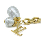 Louis Vuitton Bracelet Damier Pearl Logo Chain GP Faux — view 3
