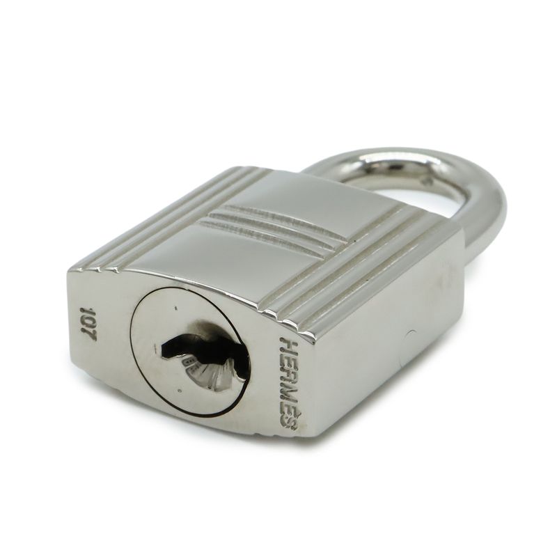 Hermes Cadenas Padlock No.107 key Keyed Metal Silver — view 4