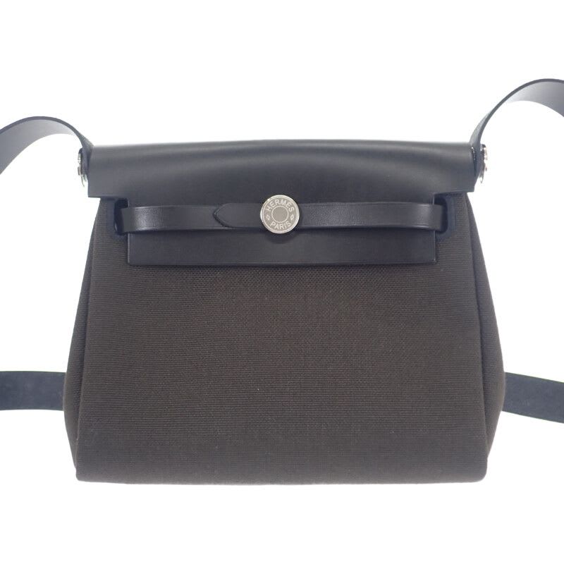 Hermes Herbag Her Bag Zip Mini Shoulder Vash Hunter Toile — view 4