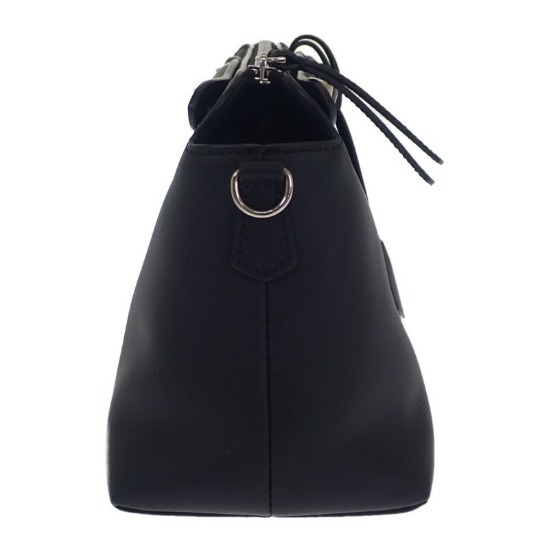 Fendi Visible Medium 8 Bl146 2-Way Bag Shoulder Calfskin Black Silver — view 5