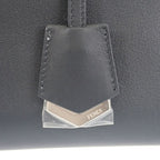 Fendi Visible Medium 8 Bl146 2-Way Bag Shoulder Calfskin Black Silver — view 9