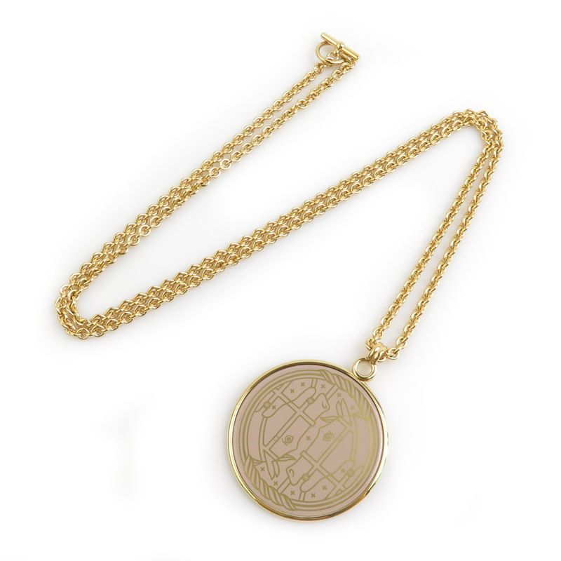Hermes Pendant Necklace Medaille Cadrige GM — view 3