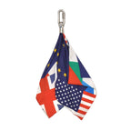 Louis Vuitton Bijou Sac Flags Key Holder Key Ring Charm Multicolor National Flag