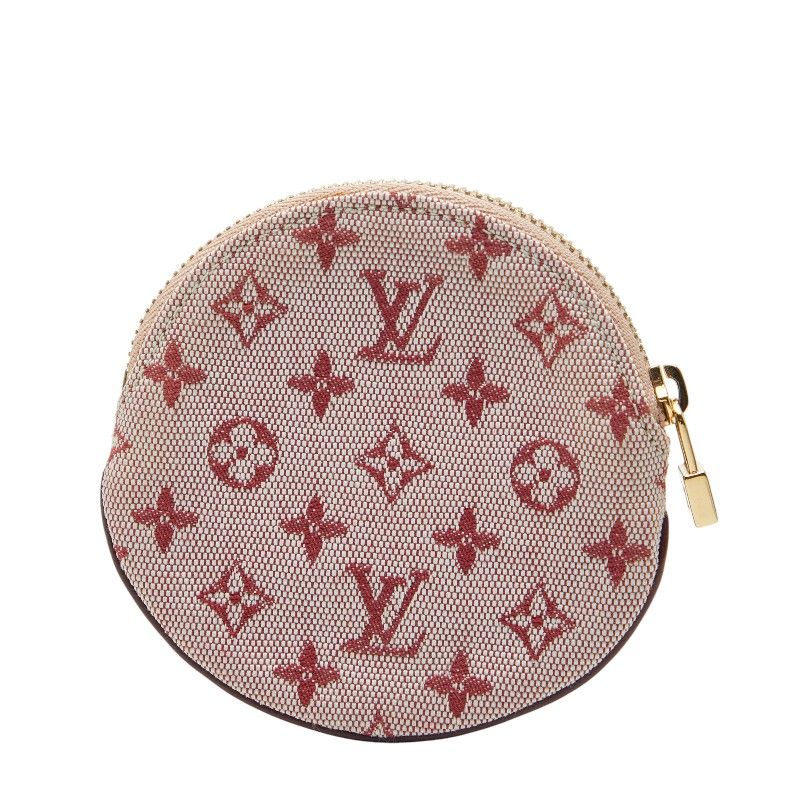 Louis Vuitton Monogram Mini Porte Monet Ron Threes Red Canvas Leather — view 2