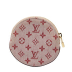 Louis Vuitton Monogram Mini Porte Monet Ron Threes Red Canvas Leather — view 2