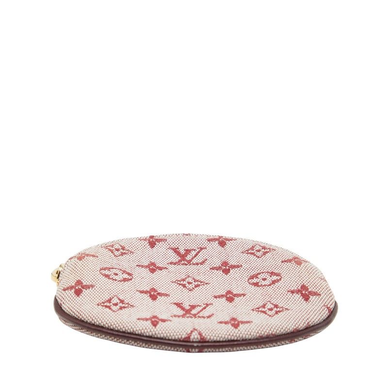 Louis Vuitton Monogram Mini Porte Monet Ron Threes Red Canvas Leather — view 3