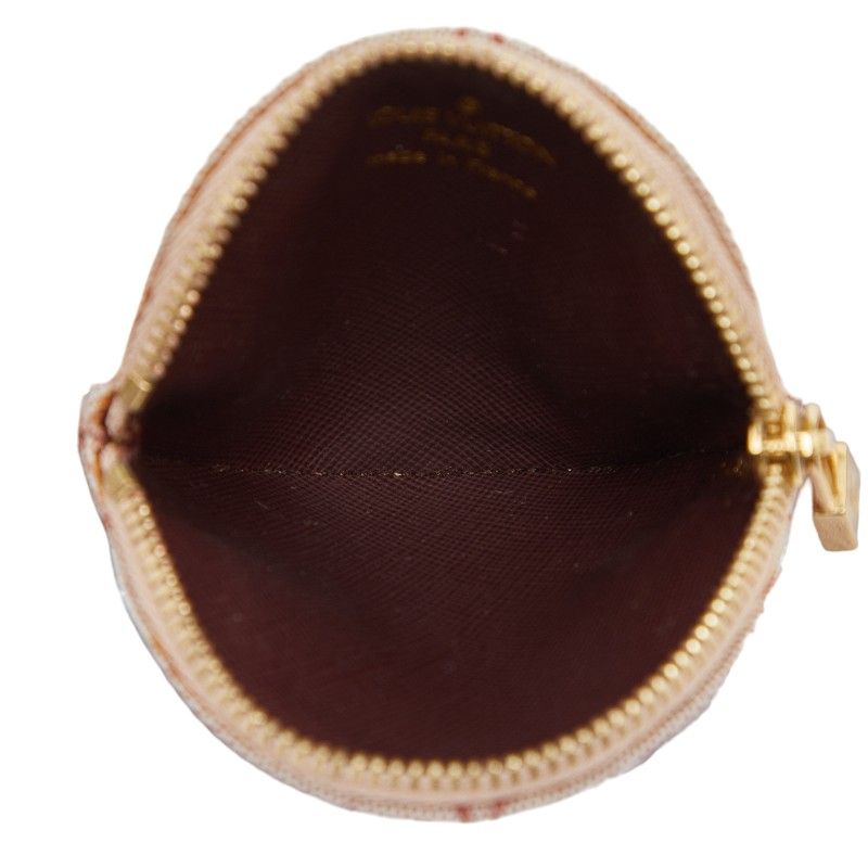 Louis Vuitton Monogram Mini Porte Monet Ron Threes Red Canvas Leather — view 6