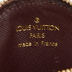 Louis Vuitton Monogram Mini Porte Monet Ron Threes Red Canvas Leather — view 7