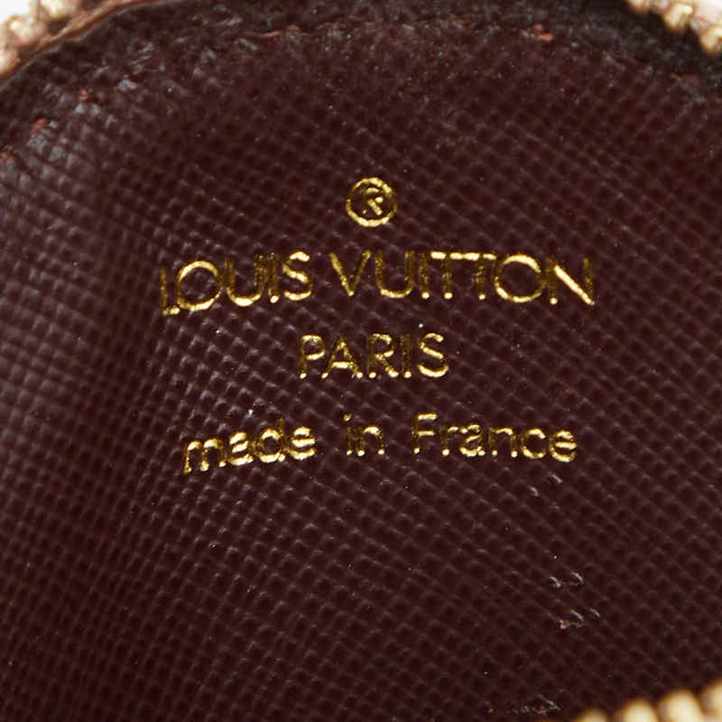 Louis Vuitton Monogram Mini Porte Monet Ron Threes Red Canvas Leather — view 7
