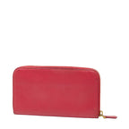 Prada Logo Round Zipper Long Wallet 1 Ml506 Pink Saffiano Leather — view 2