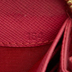 Prada Logo Round Zipper Long Wallet 1 Ml506 Pink Saffiano Leather — view 8