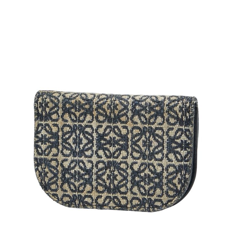 Loewe Repeat Anagram Goya Navy Beige Canvas Leather — view 2