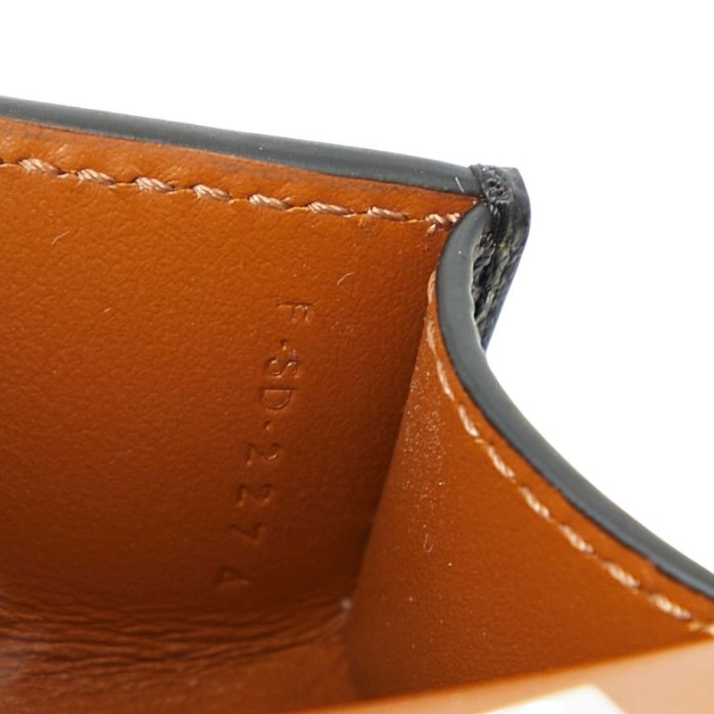 Celine Triomphe Lip Case Black Brown Leather — view 6