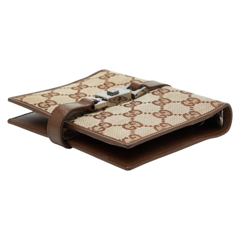 Gucci GG Canvas Jackie 031 2888 Beige Brown Leather — view 5