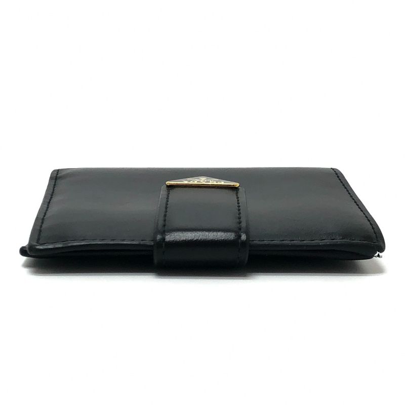 Prada Bifold Wallet with Triangular Plate 1 Mv204 Leather Black — view 6