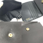 Prada Bifold Wallet with Triangular Plate 1 Mv204 Leather Black — view 8