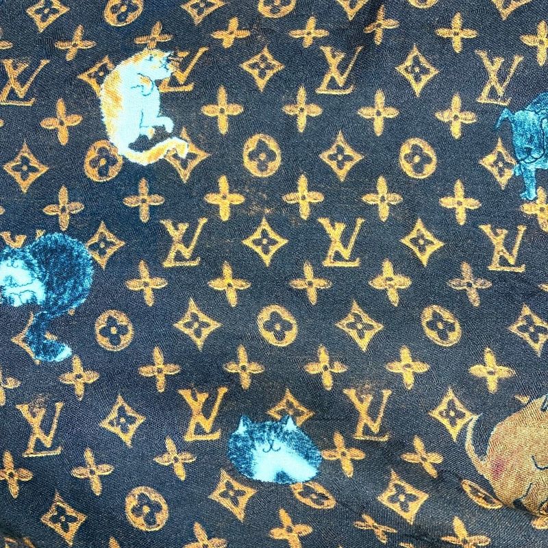 Louis Vuitton Shawl Etoile Cat Glam Mp2265 Wool Brown — view 5