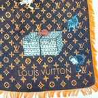 Louis Vuitton Shawl Etoile Cat Glam Mp2265 Wool Brown — view 7