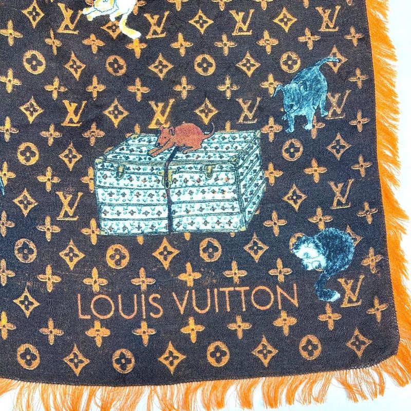 Louis Vuitton Shawl Etoile Cat Glam Mp2265 Wool Brown — view 7