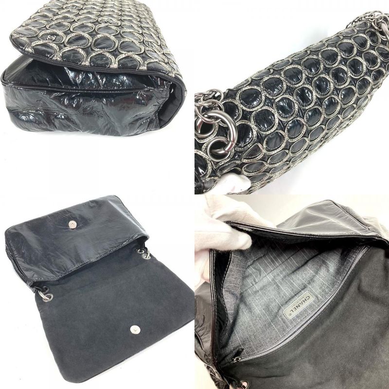 Chanel Shoulder Bag CC Coco Logo Black — view 8