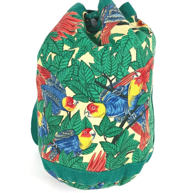 Hermes Shoulder Bag Bird Print Cotton Green — view 3