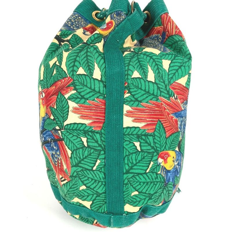 Hermes Shoulder Bag Bird Print Cotton Green — view 2