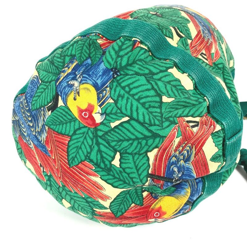 Hermes Shoulder Bag Bird Print Cotton Green — view 6