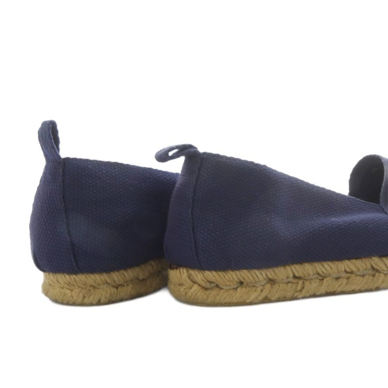 Hermes Slip on Flats Espadrilles Canvas 35 Navy Yo27 Gy57 — view 8