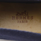 Hermes Slip on Flats Espadrilles Canvas 35 Navy Yo27 Gy57 — view 6