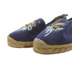 Hermes Slip on Flats Espadrilles Canvas 35 Navy Yo27 Gy57 — view 5