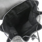 Celine Leather Macadam Monogram Backpack Black — view 6