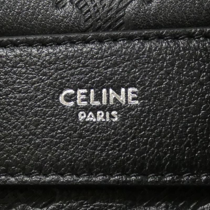Celine Leather Macadam Monogram Backpack Black — view 4
