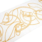 Hermes Entrelac Equestre Muffler Ivory Jaune Au-cles S 03 Scarf — view 3