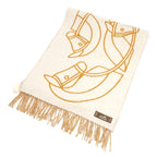 Hermes Entrelac Equestre Muffler Ivory Jaune Au-cles S 03 Scarf — view 2