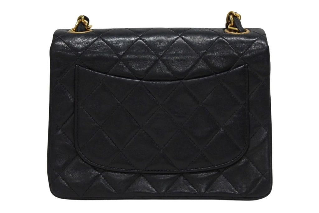 Chanel Mini Quilted 17 S Flap S Chain Shoulder Bag Lambskin CC Logo Black — view 2