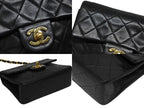 Chanel Mini Quilted 17 S Flap S Chain Shoulder Bag Lambskin CC Logo Black — view 5