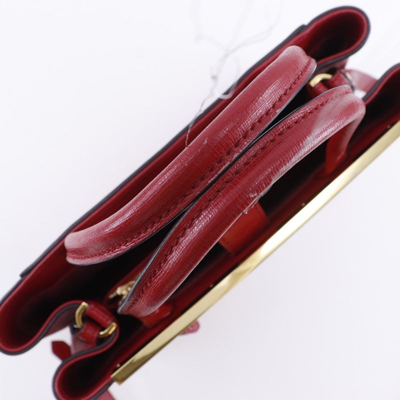 Fendi Petit Toujours 2-Way Shoulder 8 Bh253 Leather Red Handbag — view 5