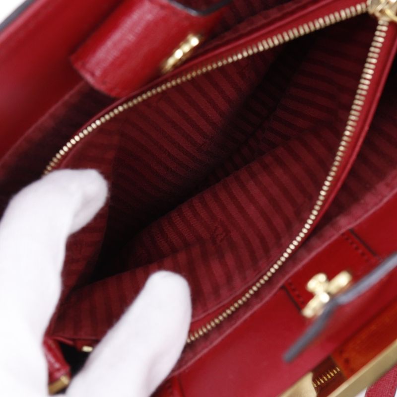 Fendi Petit Toujours 2-Way Shoulder 8 Bh253 Leather Red Handbag — view 7