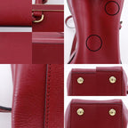 Fendi Petit Toujours 2-Way Shoulder 8 Bh253 Leather Red Handbag — view 8