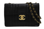 Chanel Mademoiselle S Flap Chain Shoulder Bag CC Logo Lambskin Gold